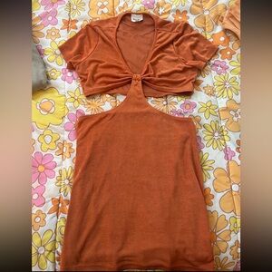 Orange mini dress